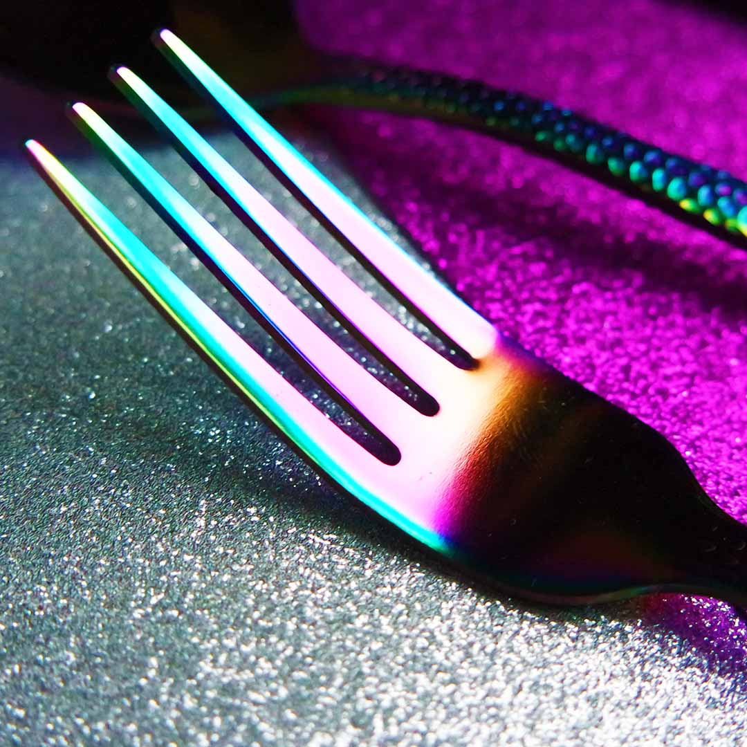 Regenboog bestekset 4-delig | roestvrij staal