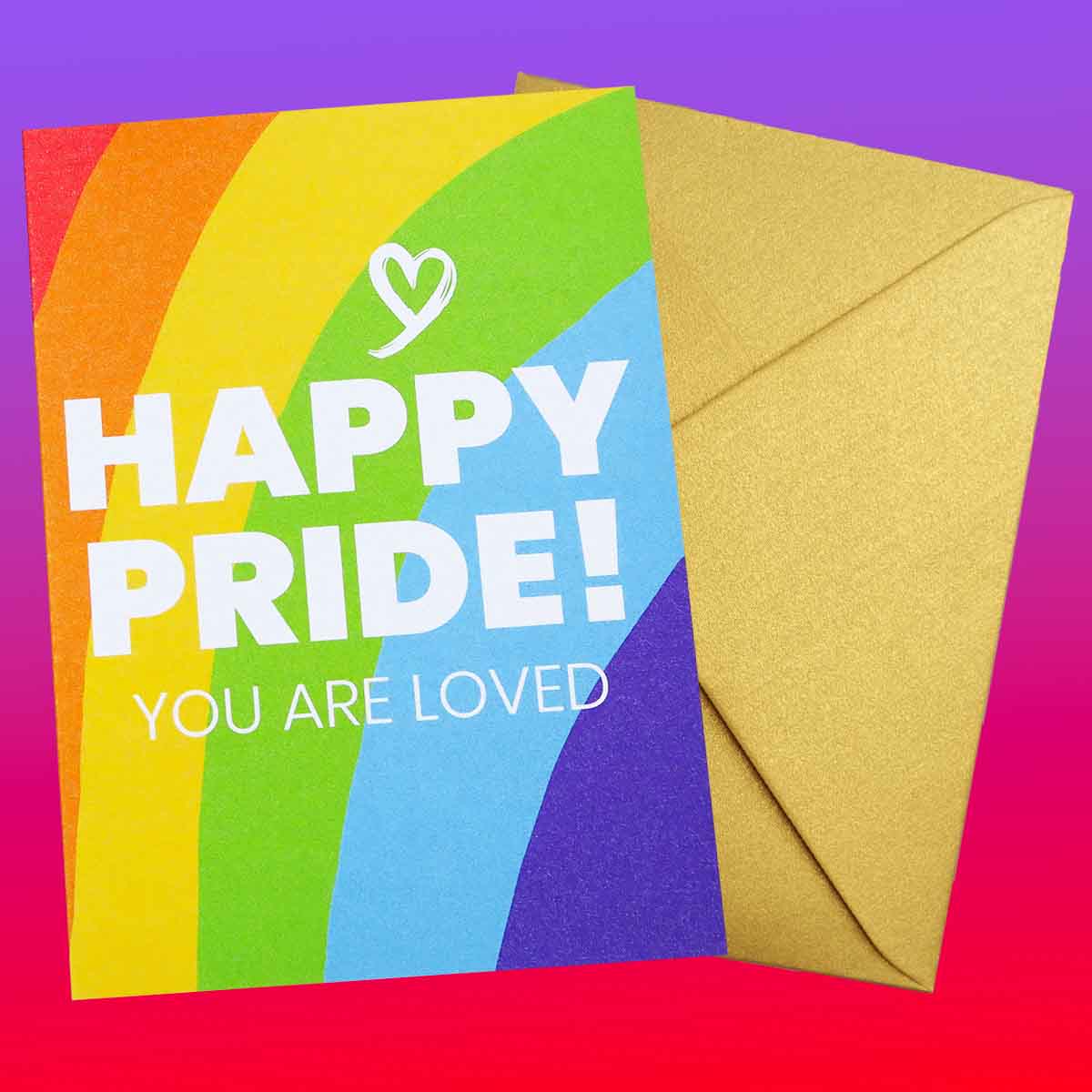 Happy Pride regenboog wenskaart