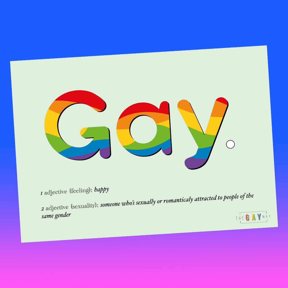 Betekenis Gay | LHBTI + / LGBTQ+ Print