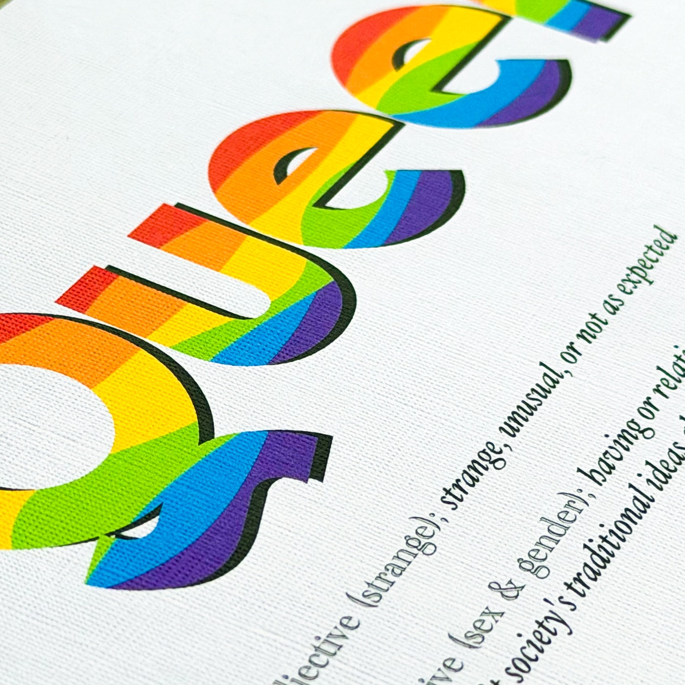 Betekenis Queer |  Queer Print Poster (A3) of fotolijstje (A6)