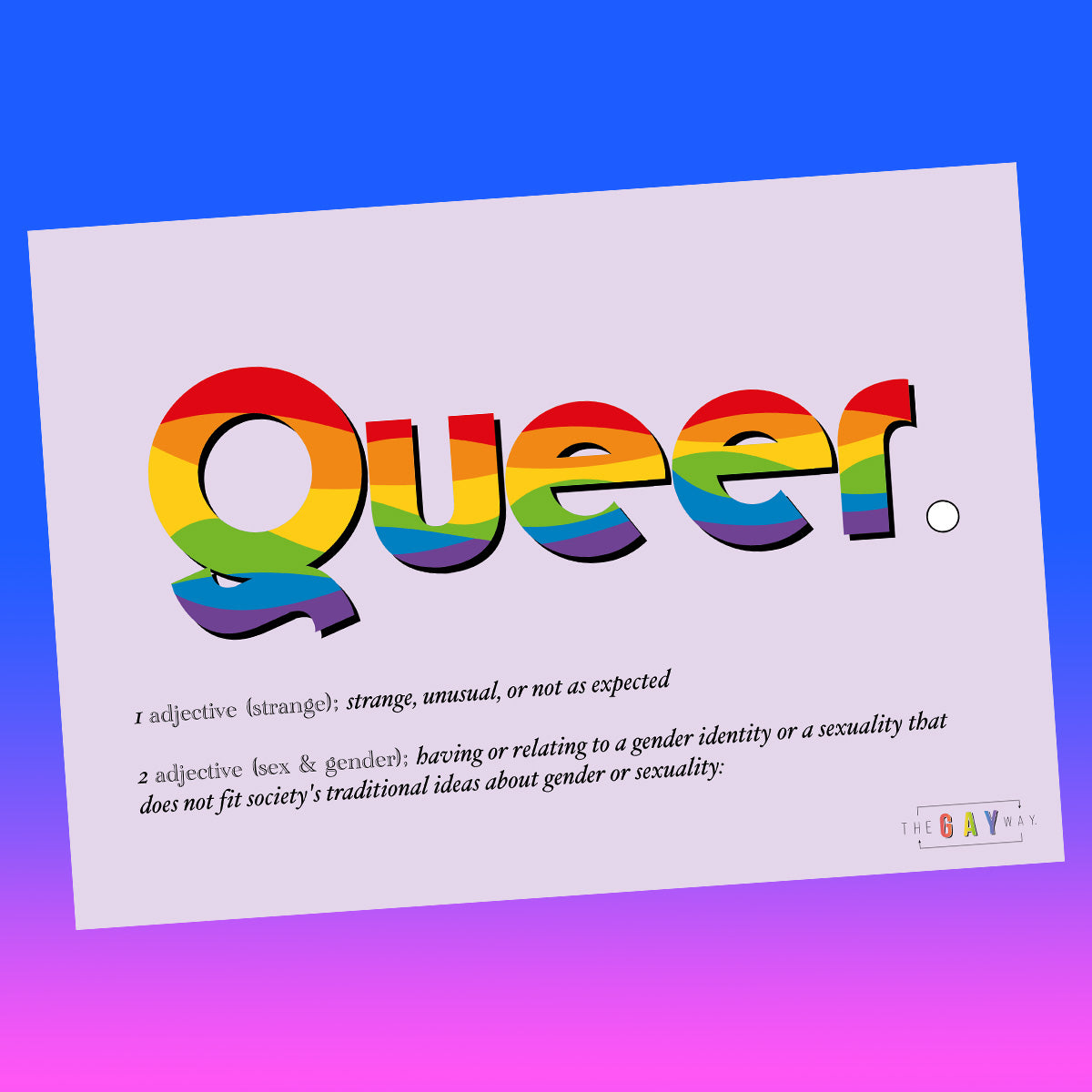 Betekenis Queer | LHBTI + / LGBTQ+ Print