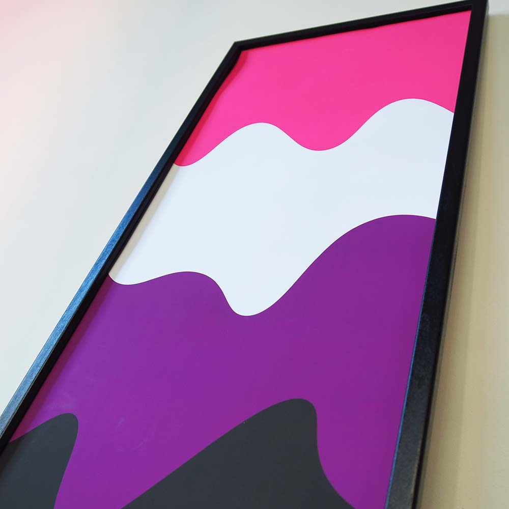 Genderfluid pride vlag poster | 25 x 70cm