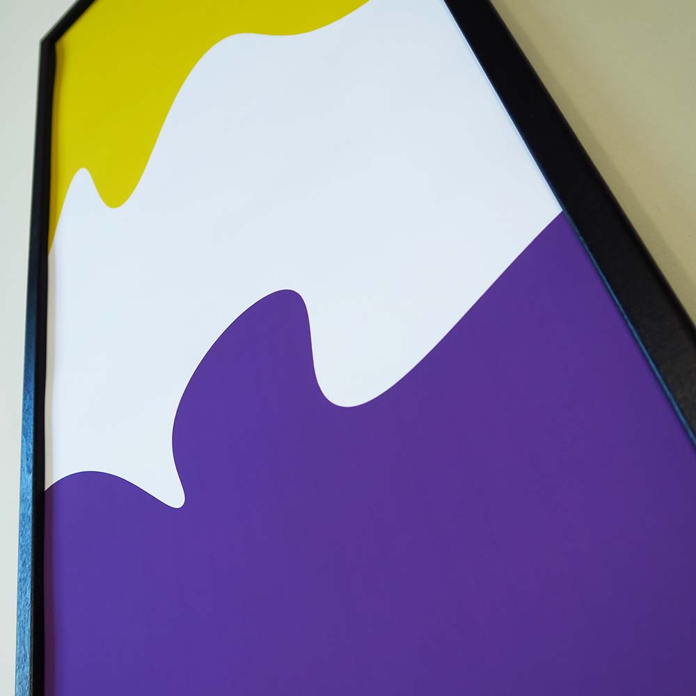Non-binair pride vlag poster | 25 x 70cm