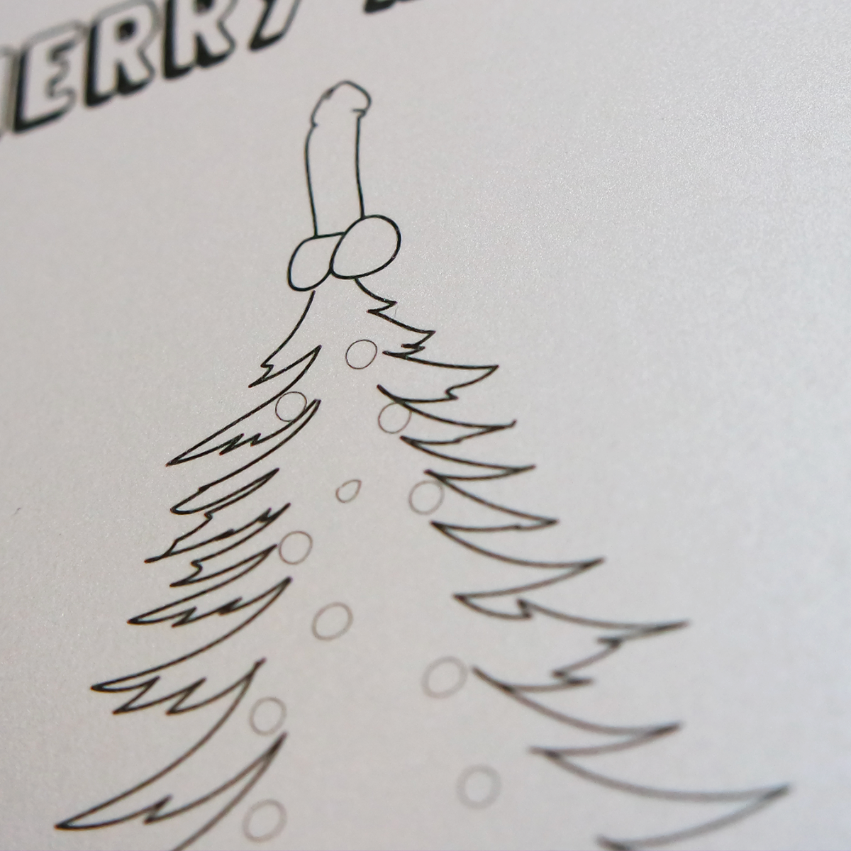 Christmas Card Tree with tree topper