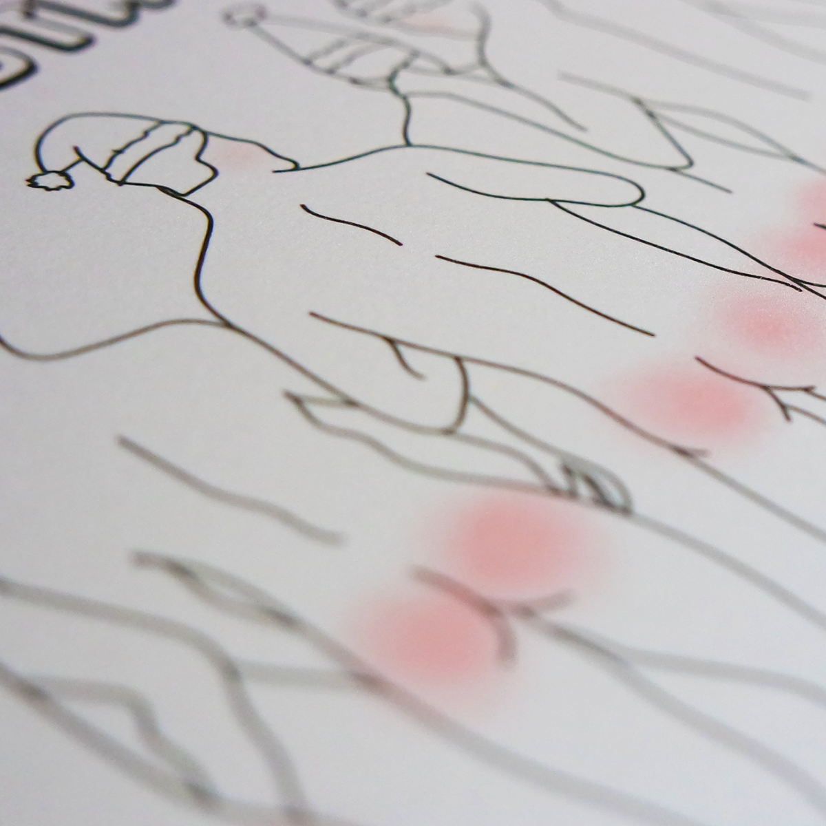 blote billen naakte mannen kerstkaart gewaagde lhbti+ queer lgbtq+ kerst kaartjes