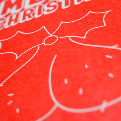 Kerstkaart Kersttak met ballen