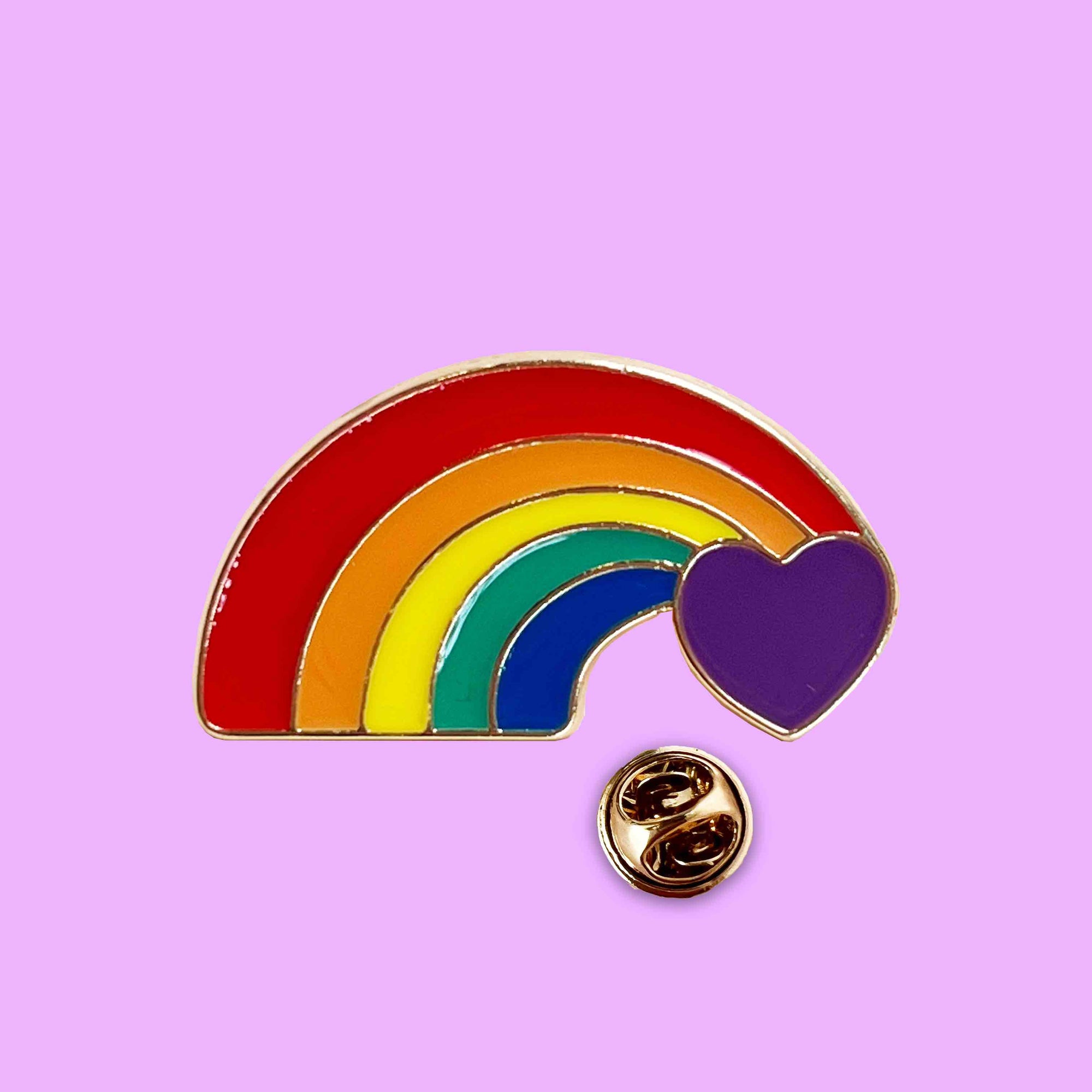 Pride speldje regenbooghart